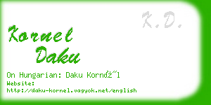 kornel daku business card